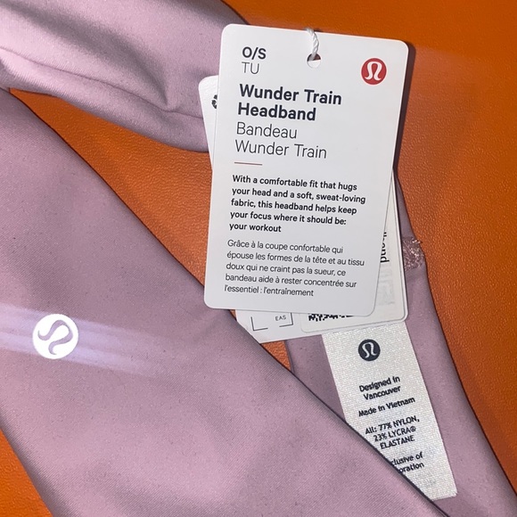 RARE PINK LULULEMON WUNDER TRAIN HEADBAND NWT main image 14